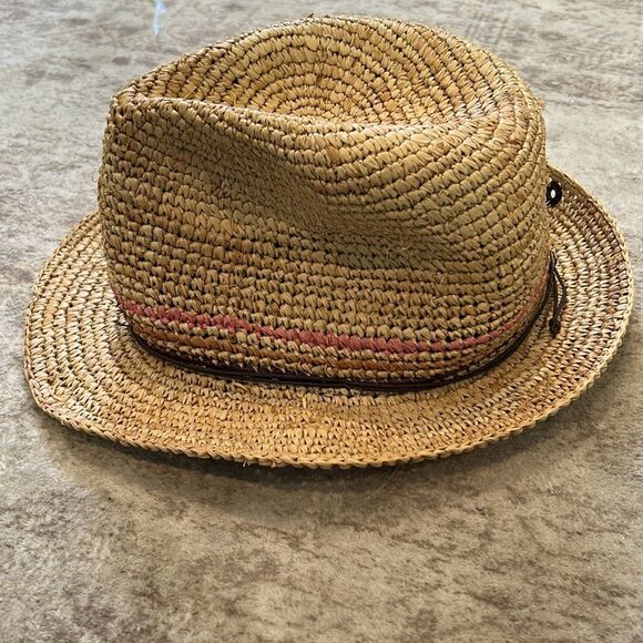 Peter Grimm Stylish Straw Fedora Hat one size - Picture 2 of 7